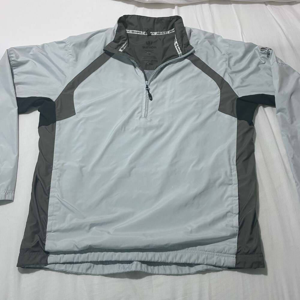 Sunice Weather Half Zip Pullover Wind Jacket Gray Athletic Golf